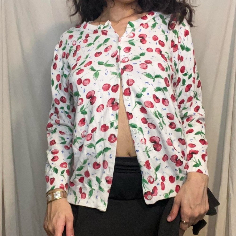 Signature Collection Adorable Cherry Cardigan, Medium